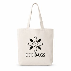 custom printed cotton tote bag front view