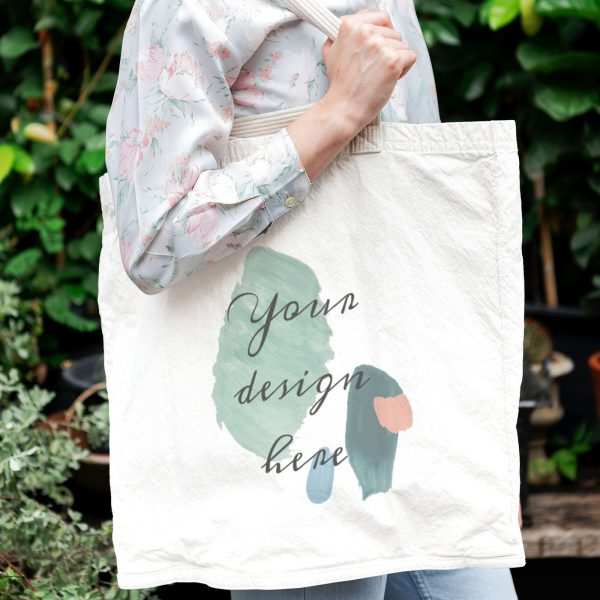 Cotton shopping bag, printed with love