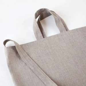 Linen fabric tote bag
