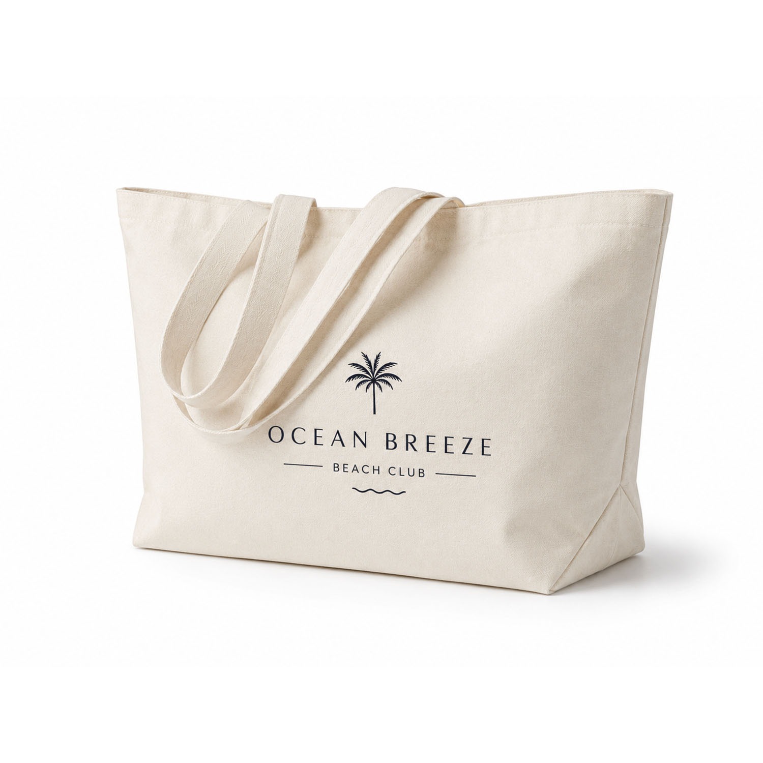 custom printed canvas beach bag