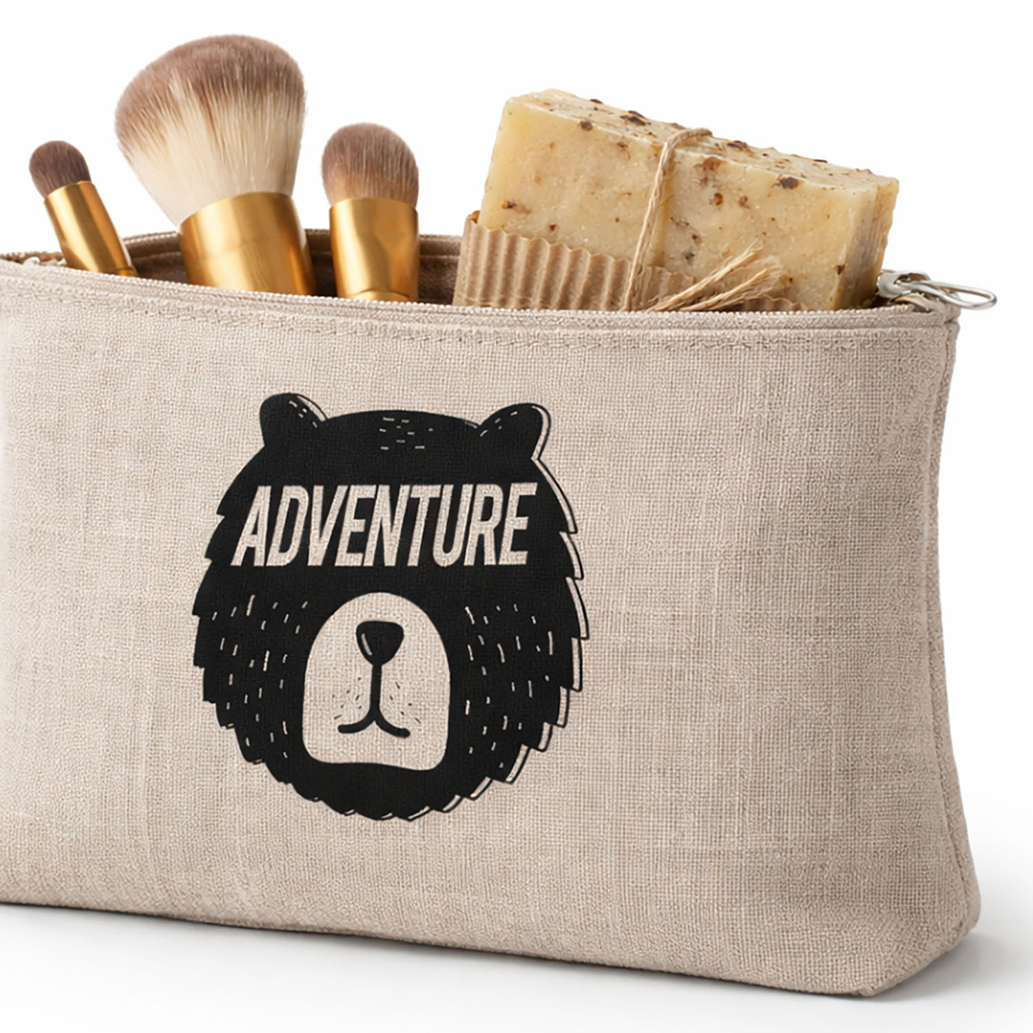 Linen cosmetic bag from Thailand