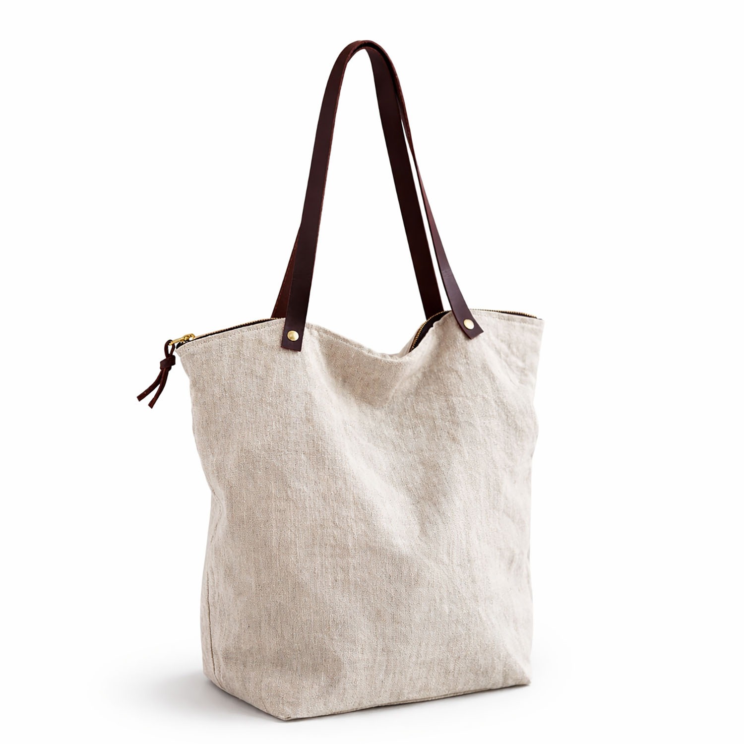 Linen shoulder tote bag from Chiang Mai