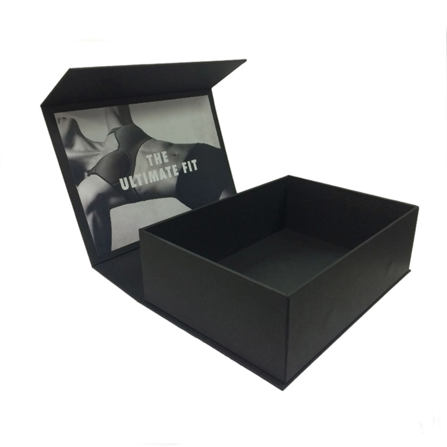 Luxury Black Hinged Lid Boxes With Foil Stamp