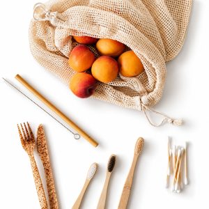 Eco-friendly cotton mesh drawstring bag from Thailand