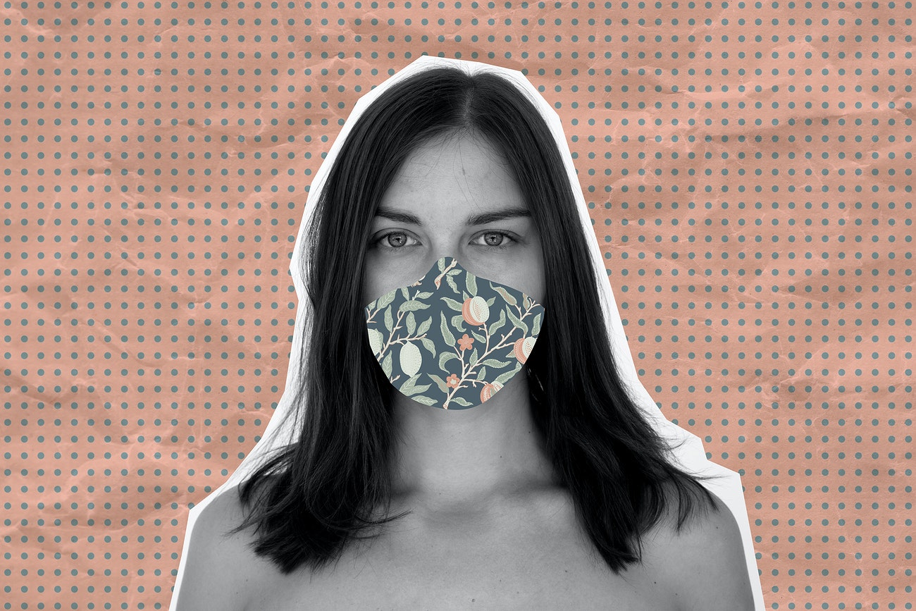Example artwork of printed pattern face mask possible to manufacture for you