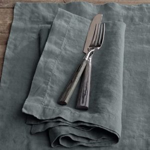 Dark grey linen napkins