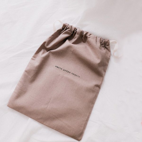 Printed linen lingerie bag
