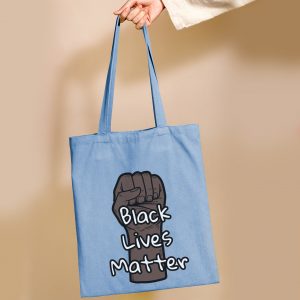 Custom printed "black lives matter" cotton tote bag