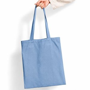 Sky Blue Cotton Tote Bag – Customizable & Eco-Friendly
