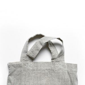 Grey linen eco grocery bag