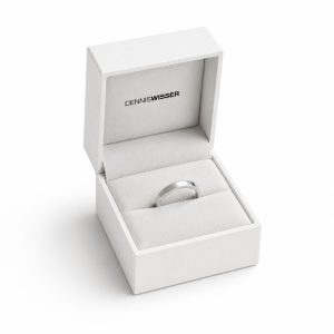 Foil Stamped Matte White Jewelry Box – Corporate Identity Packaging for Jewelry Brands