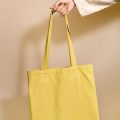 Yellow cotton shopping bag