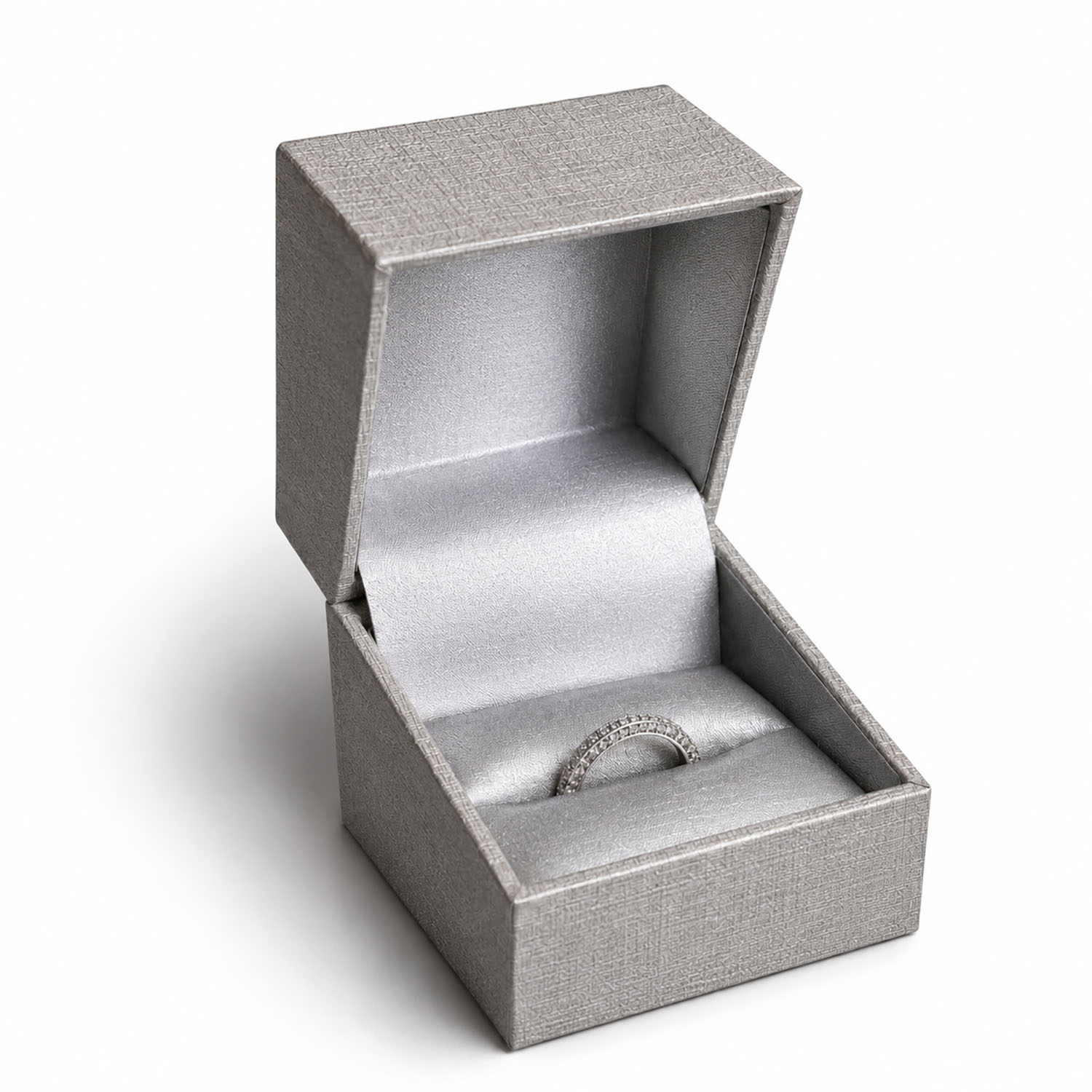 Silver Thai Silk Ring Box