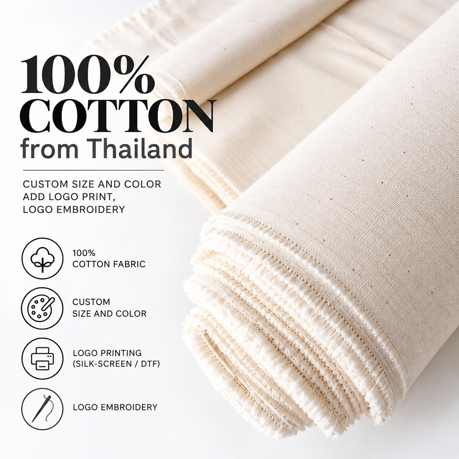 Thai natural cotton fabric