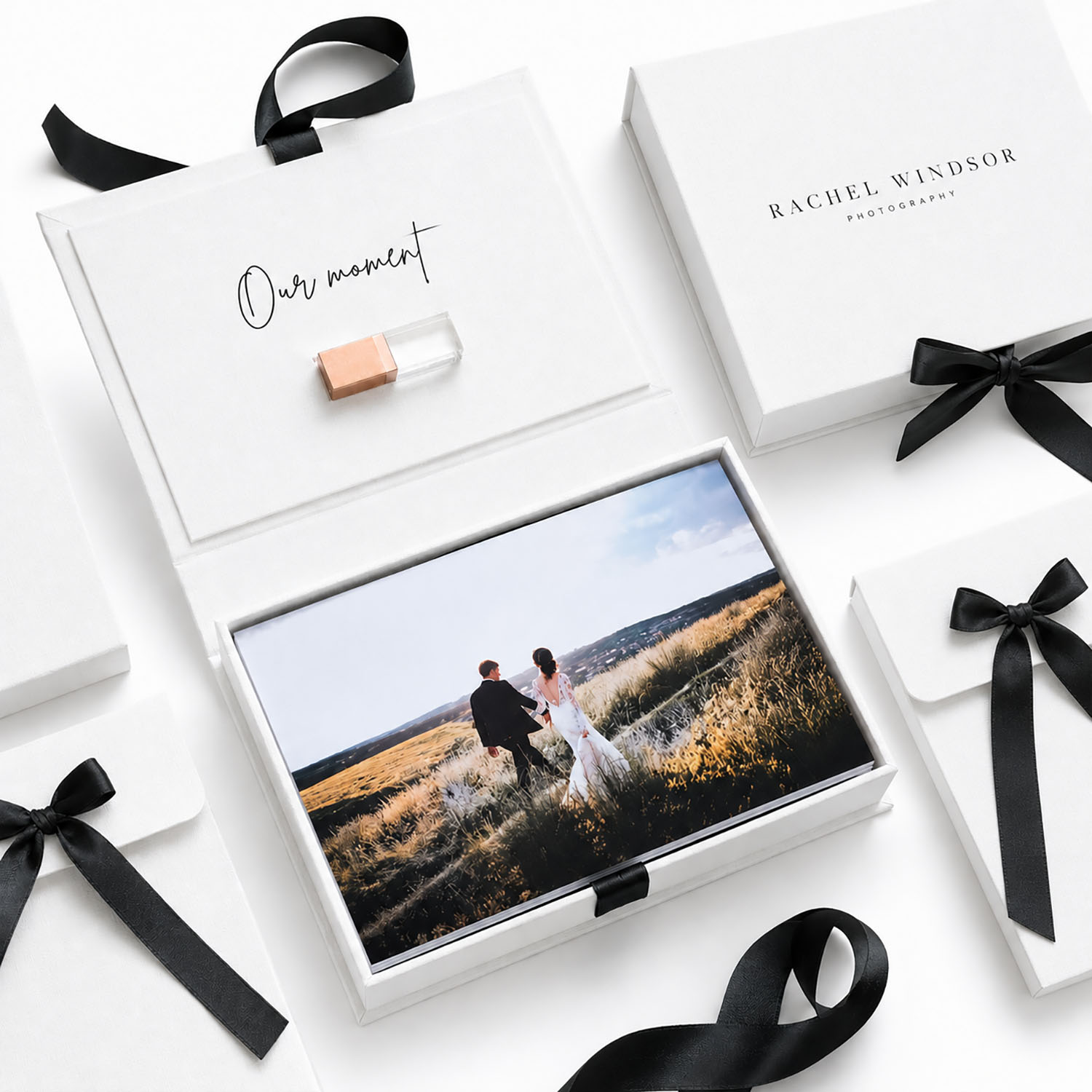 luxury white paper photo box