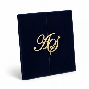 Velvet Hardcover Folio | Laser Cut Acrylic Monogram | Wholesale
