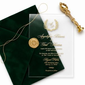 velvet envelope for acrylic invitation cards