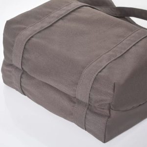 brown canvas carrier bag