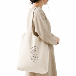 Canvas hobo bag with custom printed logo