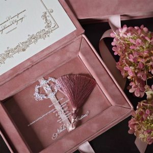 Luxury suede wedding box