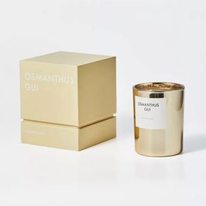 Beige candle packaging box