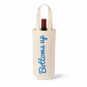 custom printed cotton wine bottle bag