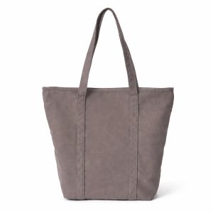 Durable brown canvas tote bag
