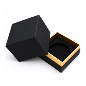 luxury black and gold candle packaging rigid box