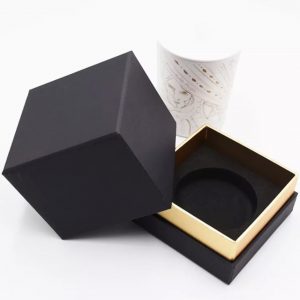 Luxury black paper packaging box