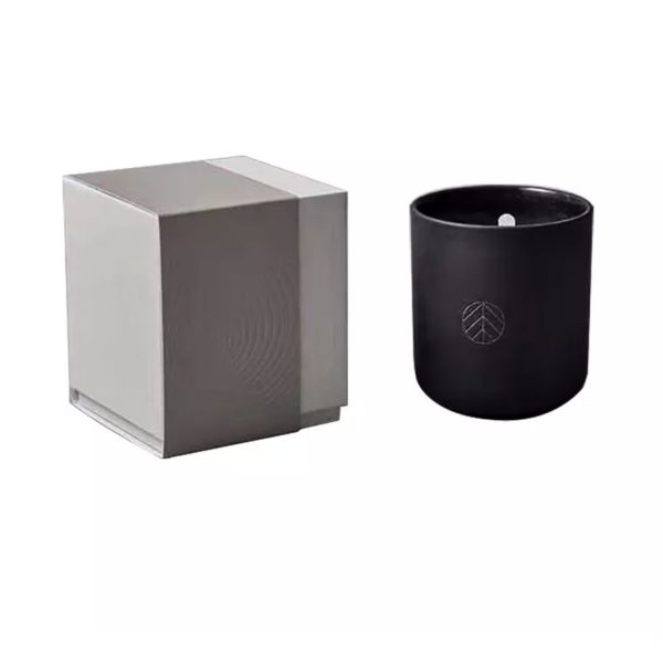 Modern grey candle packaging box