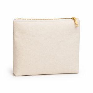 Plain natural canvas cosmetic bag from Chiang Mai, Thailand. Wholesale and custom size