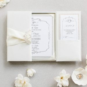 White box for wedding invitation cards
