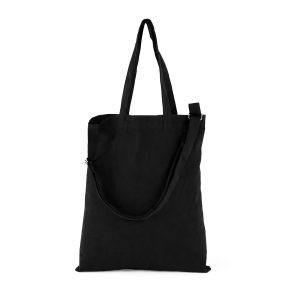 Black canvas shoulder bag