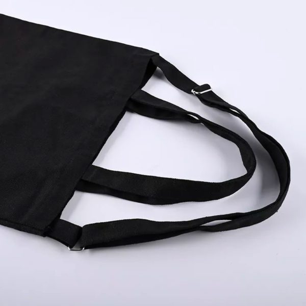 Black canvas cross-body bag