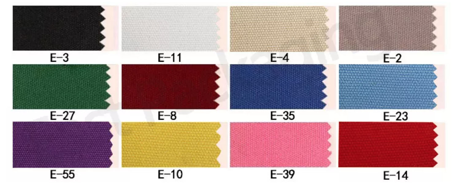 Commonly ordered canvas colors available in stock