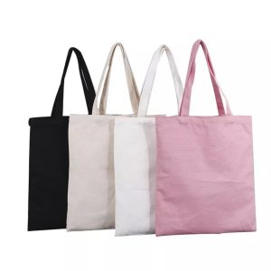 Custom color canvas shopping shoulder bag