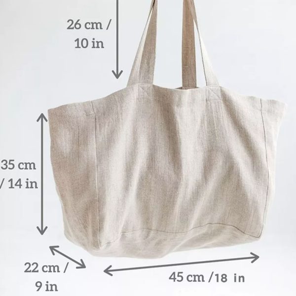 Custom linen handbag