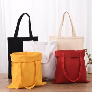 Durable canvas tote bags in various color options