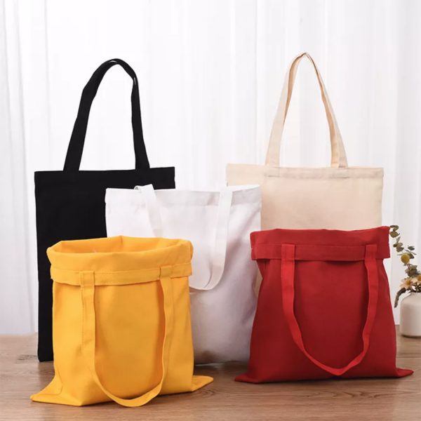 Durable canvas tote bags in various color options