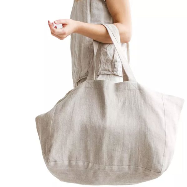 Durable linen grocery bags