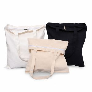 Zippered canvas tote bag from Chiang Mai