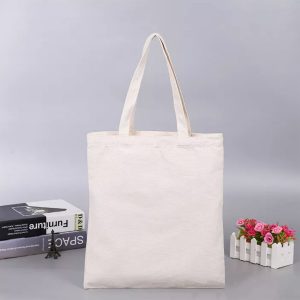 natural cotton canvas shopping bag