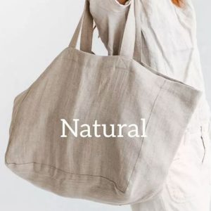Natural linen bag