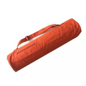 orange canvas yoga bag
