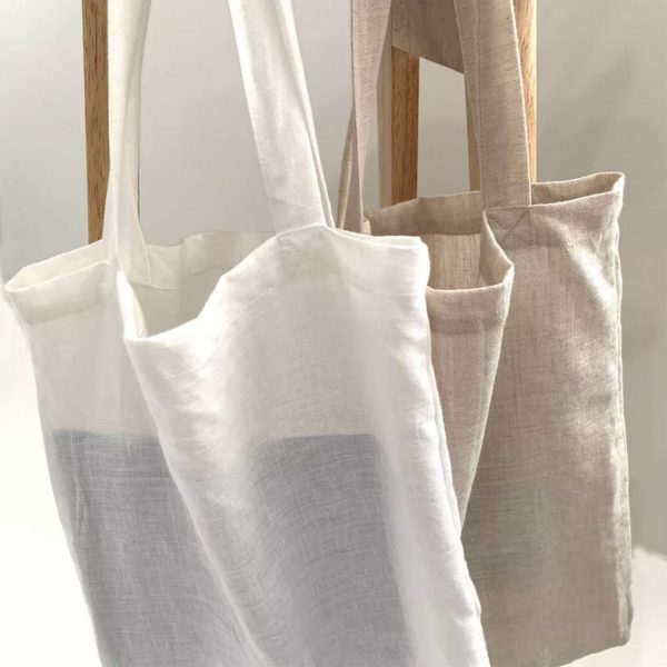 Eco friendly linen fabric tote bag