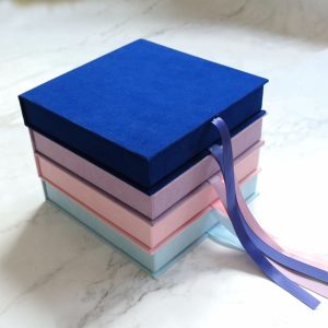 Velvet box for wedding cards