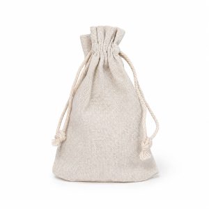 natural linen drawstring bag