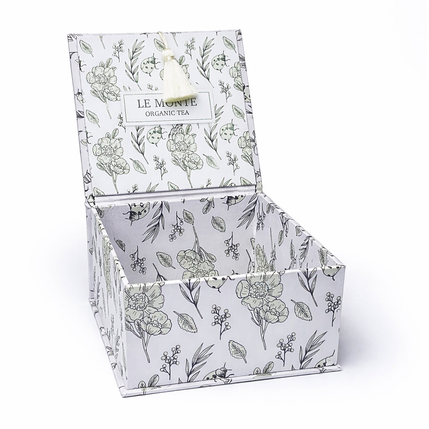 Custom printed fabric tea gift box from Thailand
