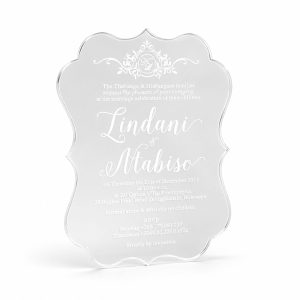 custom laser acrylic invitation card