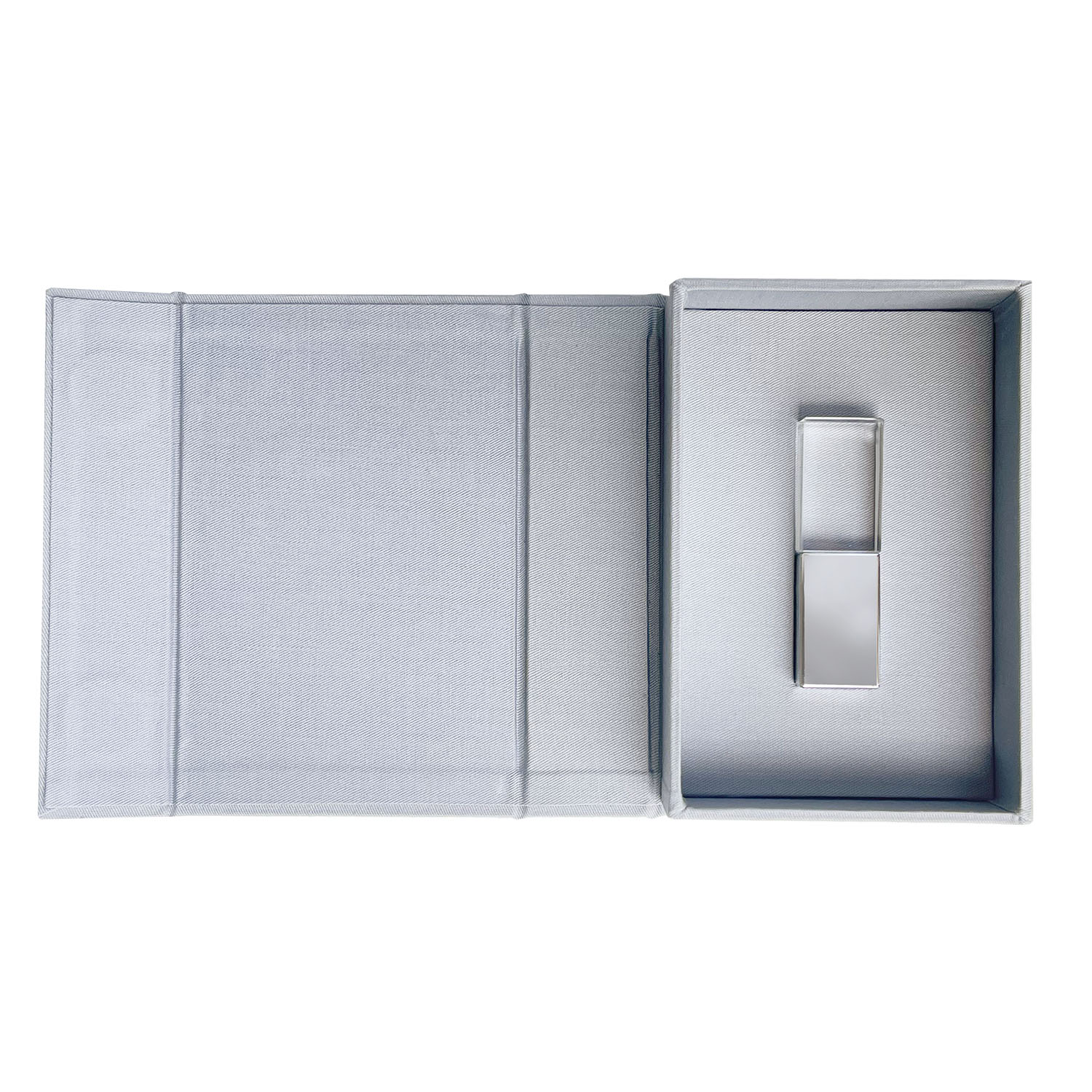 grey linen usb box